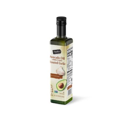 Olive oil label on bottle